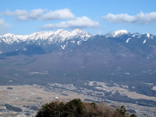 入笠山から見る冠雪の八ヶ岳